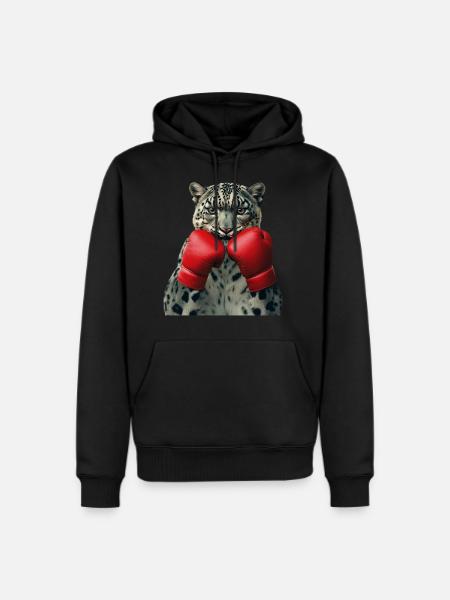 Snow Leopard - Men's Premium Hoodie - black