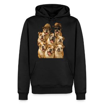 Bulldog - Men's Premium Hoodie - black - Front - Nico (187cm) & Julia (174cm)
