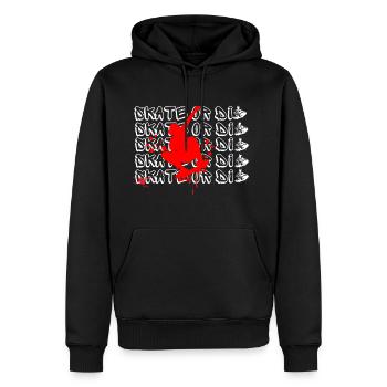 SKATE OR DIE - Men's Premium Hoodie - black - Front - Nico (187cm) & Julia (174cm)