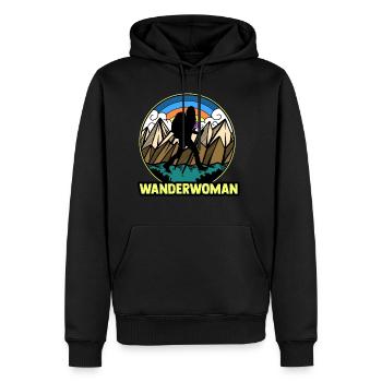 Wanderwoman - Men's Premium Hoodie - black - Front - Nico (187cm) & Julia (174cm)