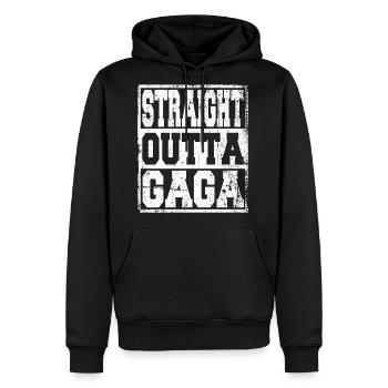 Gaga Ball Sport Saying Funny - Men's Premium Hoodie - black - Front - Nico (187cm) & Julia (174cm)