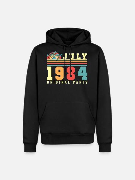 Original July 1984 - Men's Premium Hoodie - black