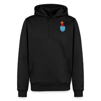 Funny Parrot Pocket Parrot Bird Funny Parrot - Men's Premium Hoodie - black - Front - Nico (187cm) & Julia (174cm)