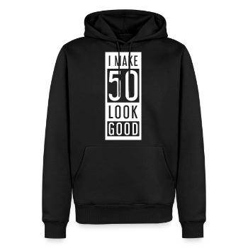 I Make 50 Look Good - Men's Premium Hoodie - black - Front - Nico (187cm) & Julia (174cm)