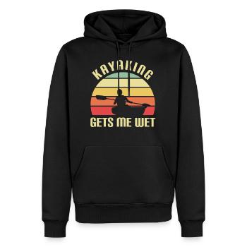 Kayaking Gets Me Wet - Men's Premium Hoodie - black - Front - Nico (187cm) & Julia (174cm)