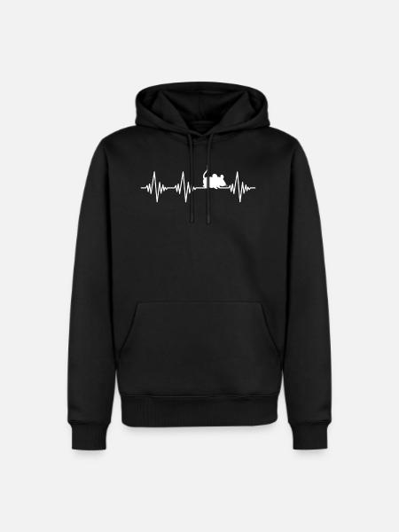 mouse heartbeat - Men's Premium Hoodie - black