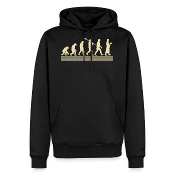 Waiter Evolution - Men's Premium Hoodie - black - Front - Nico (187cm) & Julia (174cm)