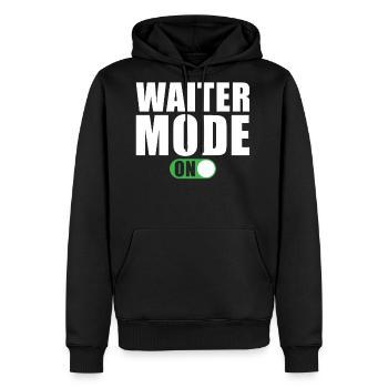Waiter Mode on - Men's Premium Hoodie - black - Front - Nico (187cm) & Julia (174cm)