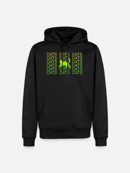 cats - Men's Premium Hoodie - black