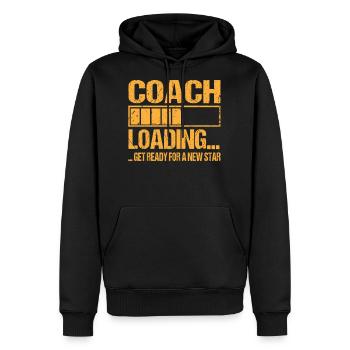 Coach Loading Coach Gift - Men's Premium Hoodie - black - Front - Nico (187cm) & Julia (174cm)