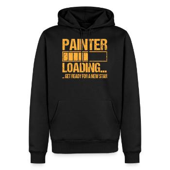 Painter Loading Painter Gift - Men's Premium Hoodie - black - Front - Nico (187cm) & Julia (174cm)