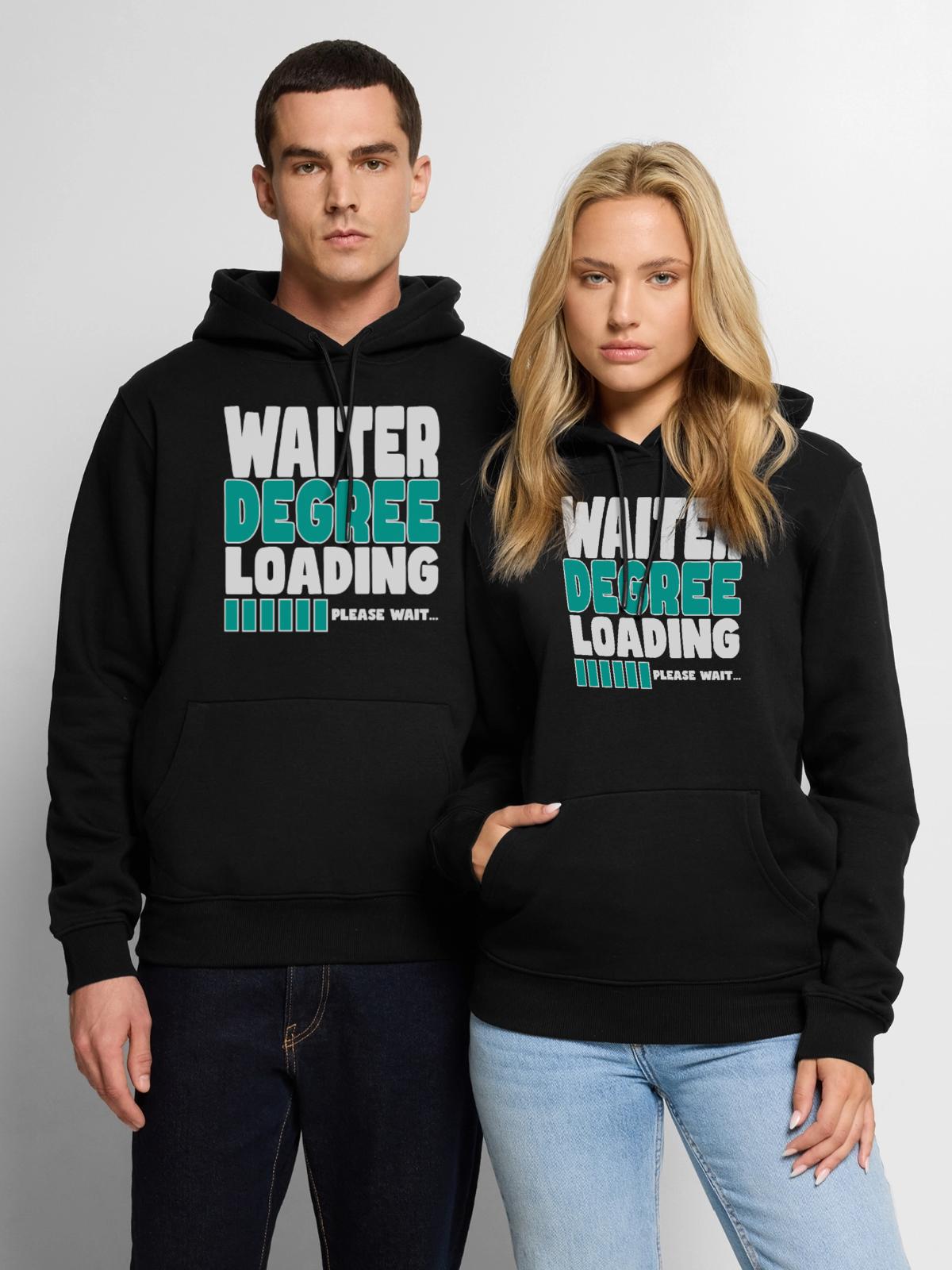 Waiter Degree Loading - Men's Premium Hoodie - black - Front - Nico (187cm) & Julia (174cm)
