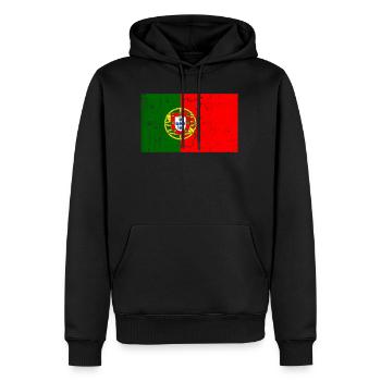 portugal - Men's Premium Hoodie - black - Front - Nico (187cm) & Julia (174cm)