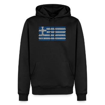 greece flag - Men's Premium Hoodie - black - Front - Nico (187cm) & Julia (174cm)