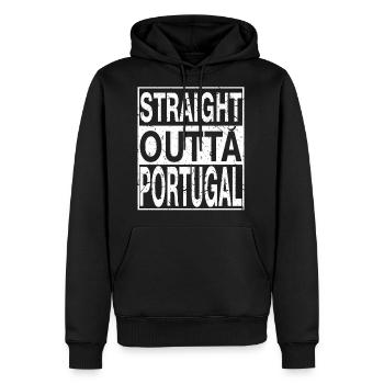 Portugal Straight Outta Portugal - Men's Premium Hoodie - black - Front - Nico (187cm) & Julia (174cm)