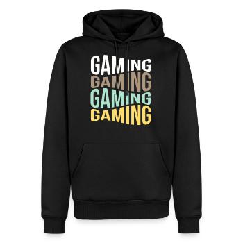 gaming - Men's Premium Hoodie - black - Front - Nico (187cm) & Julia (174cm)