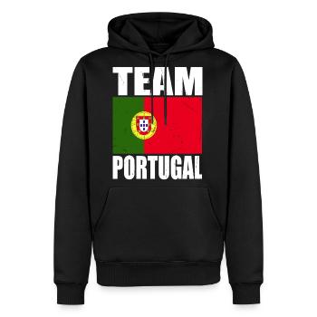 Team Portugal - Men's Premium Hoodie - black - Front - Nico (187cm) & Julia (174cm)