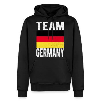 Germany Flag - Men's Premium Hoodie - black - Front - Nico (187cm) & Julia (174cm)