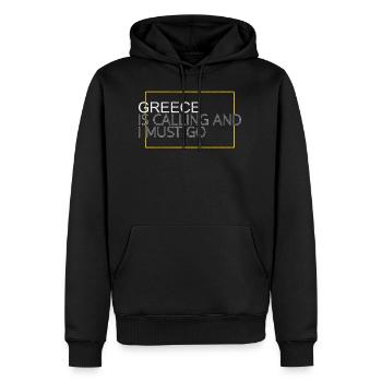 greece saying - Men's Premium Hoodie - black - Front - Nico (187cm) & Julia (174cm)