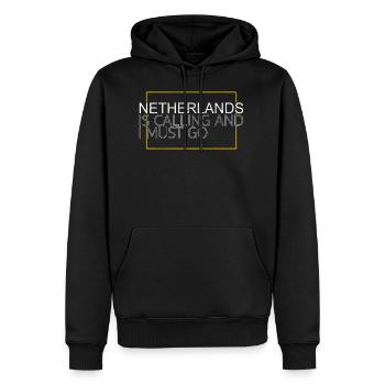 netherlands saying - Men's Premium Hoodie - black - Front - Nico (187cm) & Julia (174cm)