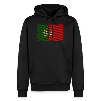 Portugal flag - Men's Premium Hoodie - black - Front - Nico (187cm) & Julia (174cm)