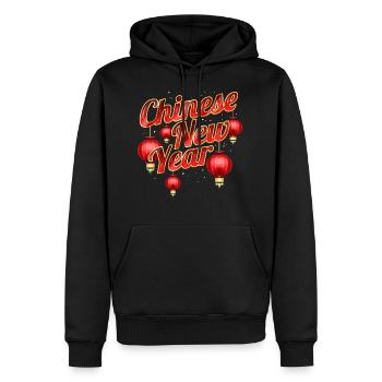 Chinese Lantern For The Rabbit Year 2023 Chinese - Men's Premium Hoodie - black - Front - Nico (187cm) & Julia (174cm)
