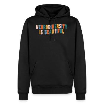 Neurodiversity Is Beautiful For Neurodiversity Awa - Men's Premium Hoodie - black - Front - Nico (187cm) & Julia (174cm)