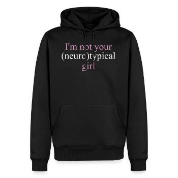 I'm Not Your Neurotypical Girl For Neurodiversity - Men's Premium Hoodie - black - Front - Nico (187cm) & Julia (174cm)