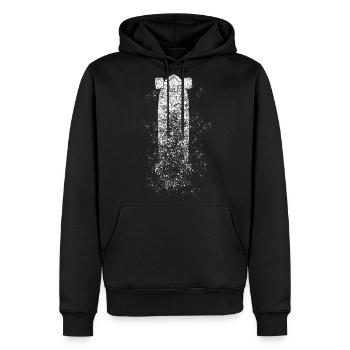 Longboard Longboarding Rain Longboarder - Men's Premium Hoodie - black - Front - Nico (187cm) & Julia (174cm)