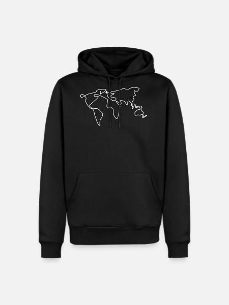 World Maps World Tour World Map World Ball - Men's Premium Hoodie - black