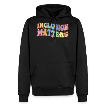 Matters of Inclusion Design - Inclusion Matters - Men's Premium Hoodie - black - Front - Nico (187cm) & Julia (174cm)