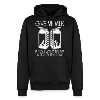 Lactose intolerance - Men's Premium Hoodie - black - Front - Nico (187cm) & Julia (174cm)