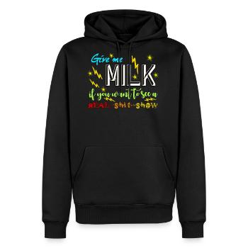 Lactose intolerant - Men's Premium Hoodie - black - Front - Nico (187cm) & Julia (174cm)