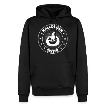 Funny Halloween Sister Halloween Pumpkin Halloween - Men's Premium Hoodie - black - Front - Nico (187cm) & Julia (174cm)