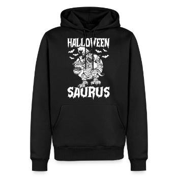 Halloween Dino Halloween Saurus Halloween Dinosaur - Men's Premium Hoodie - black - Front - Nico (187cm) & Julia (174cm)