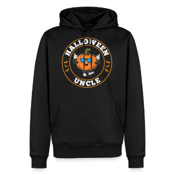 Halloween Uncle Pumpkin Halloween Uncle Halloween - Men's Premium Hoodie - black - Front - Nico (187cm) & Julia (174cm)
