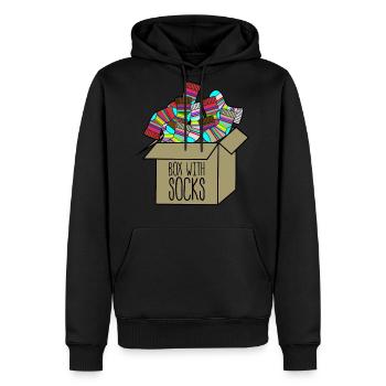 Winter Socks Sock Wool Socks in a Box - Men's Premium Hoodie - black - Front - Nico (187cm) & Julia (174cm)