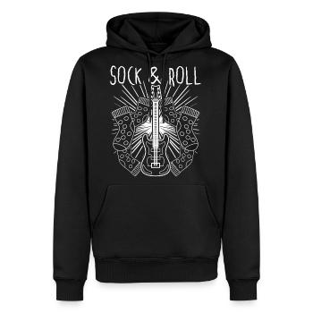 Winter Socks Music Sock Wool Socks - Men's Premium Hoodie - black - Front - Nico (187cm) & Julia (174cm)