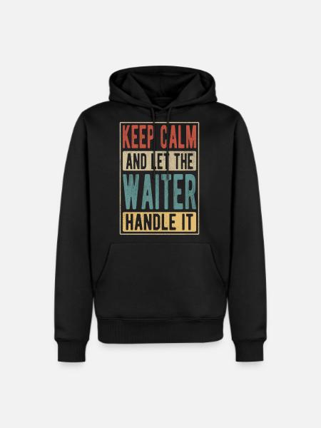 Waiter Retro Gift - Men's Premium Hoodie - black