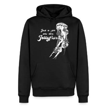 Jellyfish Flowers Sea Jellies - Men's Premium Hoodie - black - Front - Nico (187cm) & Julia (174cm)