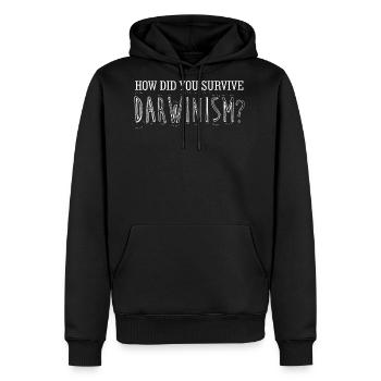 Misanthrope Darwin Award Grumpy - Men's Premium Hoodie - black - Front - Nico (187cm) & Julia (174cm)