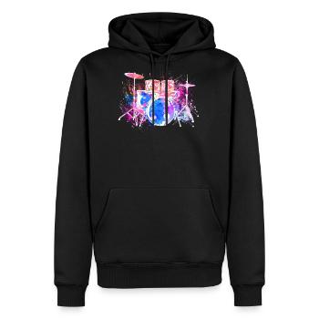 Drummer Drums Drumsticks Musician Outfit - Men's Premium Hoodie - black - Front - Nico (187cm) & Julia (174cm)