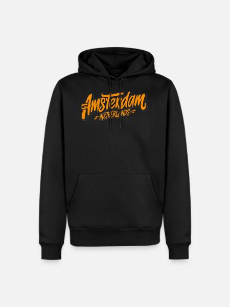 Amsterdam Netherlands Souvenir Charm - Men's Premium Hoodie - black