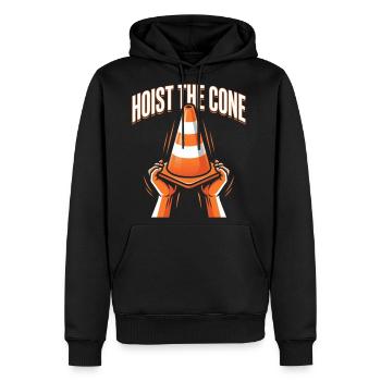 Cool Hoist The Cone Baseball Meme Lifestyle Sports - Men's Premium Hoodie - black - Front - Nico (187cm) & Julia (174cm)