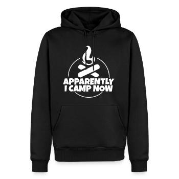Apparently I Camp Now 4 - Men's Premium Hoodie - black - Front - Nico (187cm) & Julia (174cm)