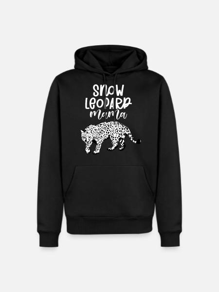 Snow Leopard Mama - Men's Premium Hoodie - black