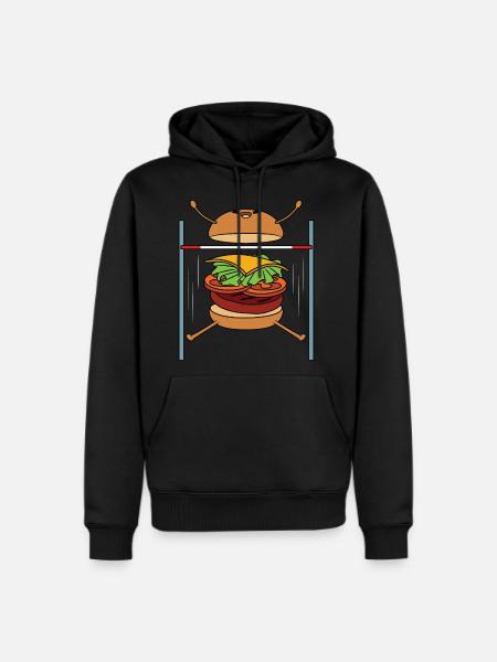 Burger High Jump - Men's Premium Hoodie - black