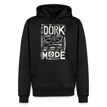 Dork Mode 6 - Men's Premium Hoodie - black - Front - Nico (187cm) & Julia (174cm)
