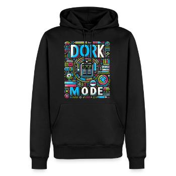 Dork Mode 14 - Men's Premium Hoodie - black - Front - Nico (187cm) & Julia (174cm)