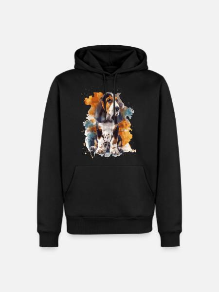 Basset Hound - Men's Premium Hoodie - black